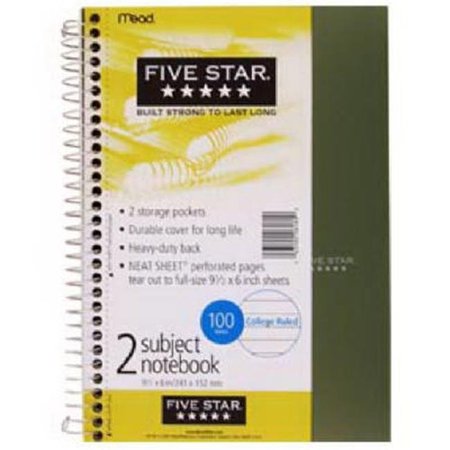 MEAD Mead 06180 100 Count - White Paper 5 Star Wire Bound Notebook 774235